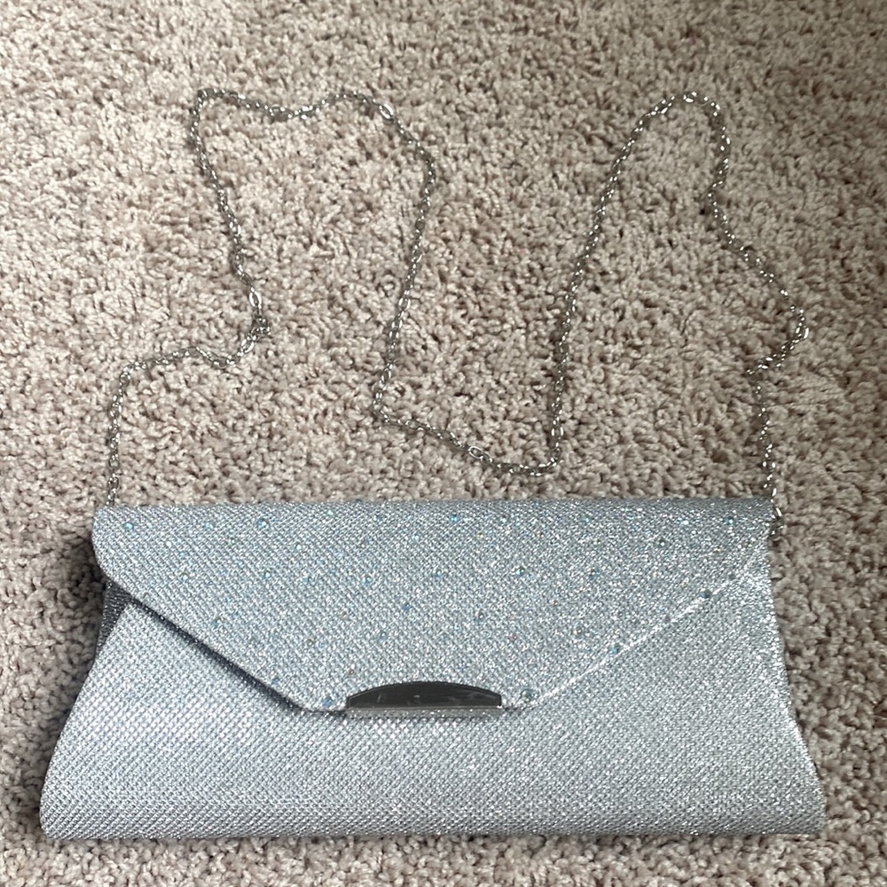 Sparkly clutch bag
